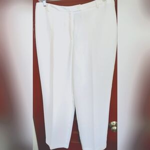 EUC Evan Picone Lined White  "Lucky" Pants, Size 18 #88